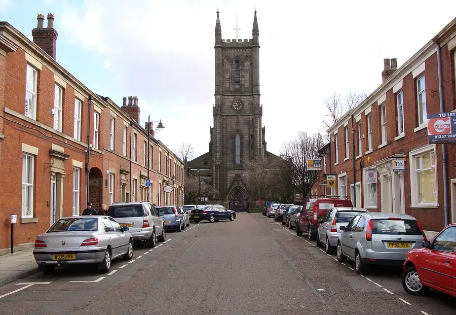 Chorley Georgian terrace and church