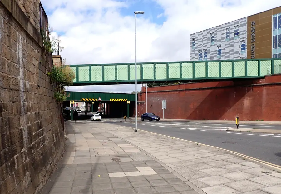 Railway bridges, Parkgate (B6280), Darlington   geograph.org.uk   7238843