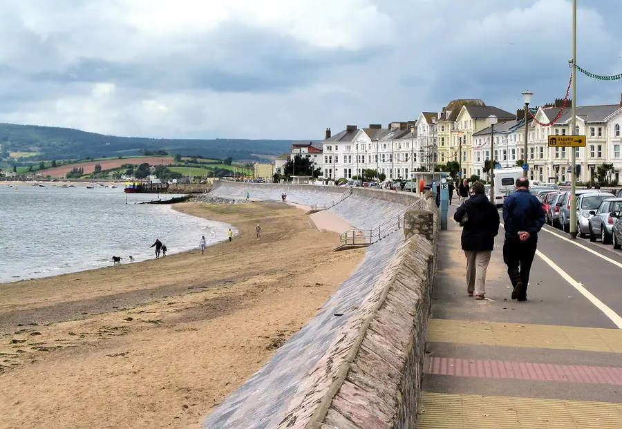 Exmouth seafront in south devon arp