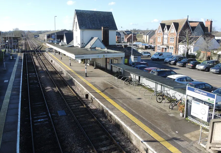 Gillingham (Dorset) station from the footbridge   geograph.org.uk   7987281