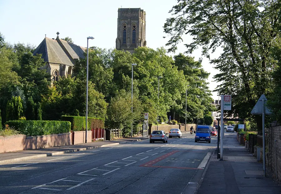 Rochdale Road passing All Souls Church, Heywood   geograph.org.uk   2506108