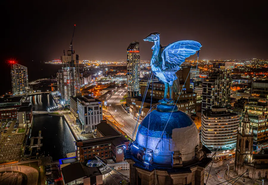 The Liver Bird above Liverpool