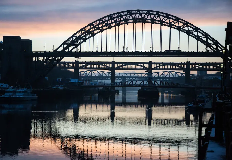 Tyne Bridge at dusk, Newcastle