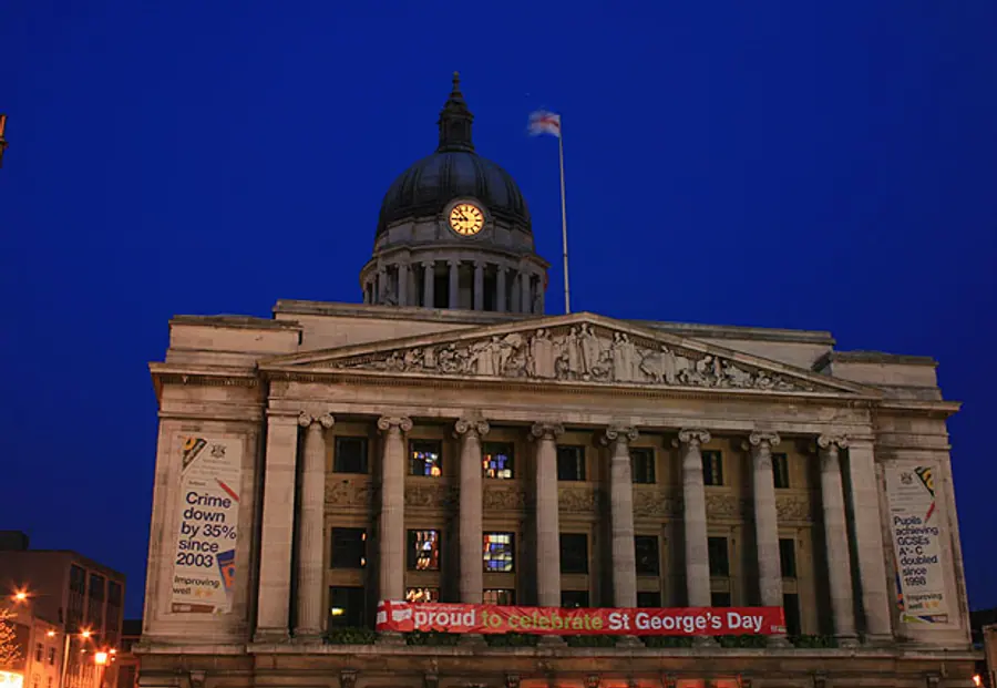 Nottingham Council House at blue hour
