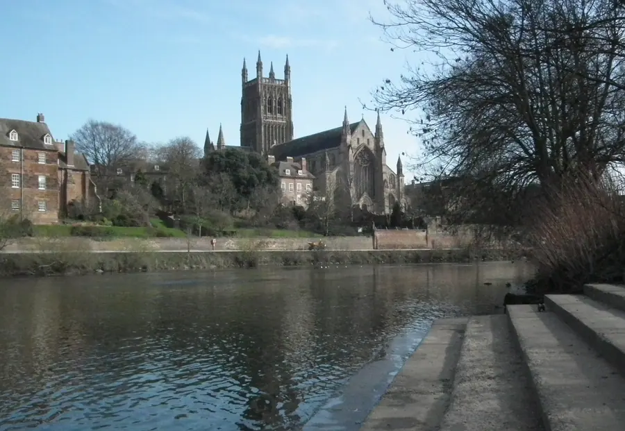Worcester Cathedral over the River Severn